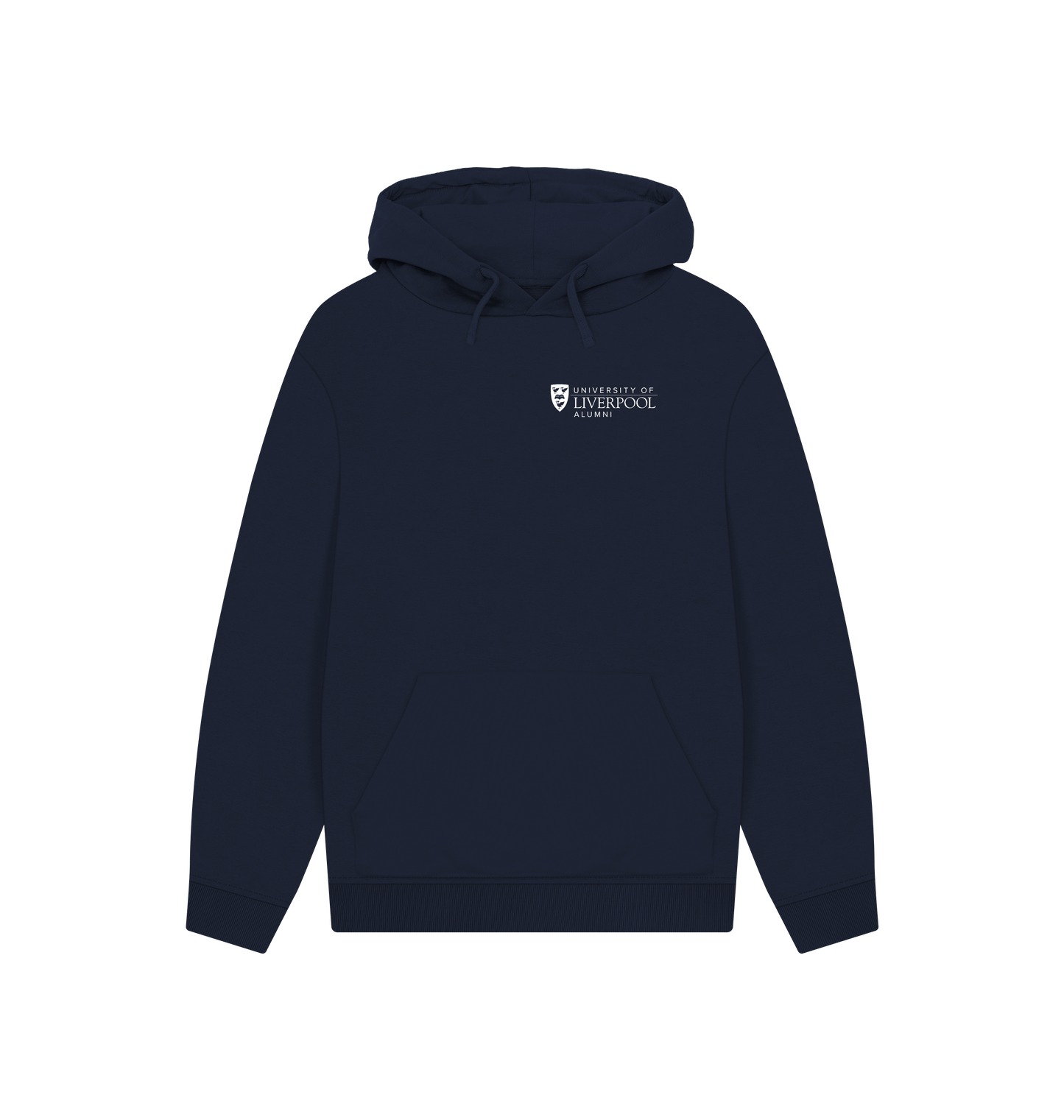 Navy Printed Hoody Front
