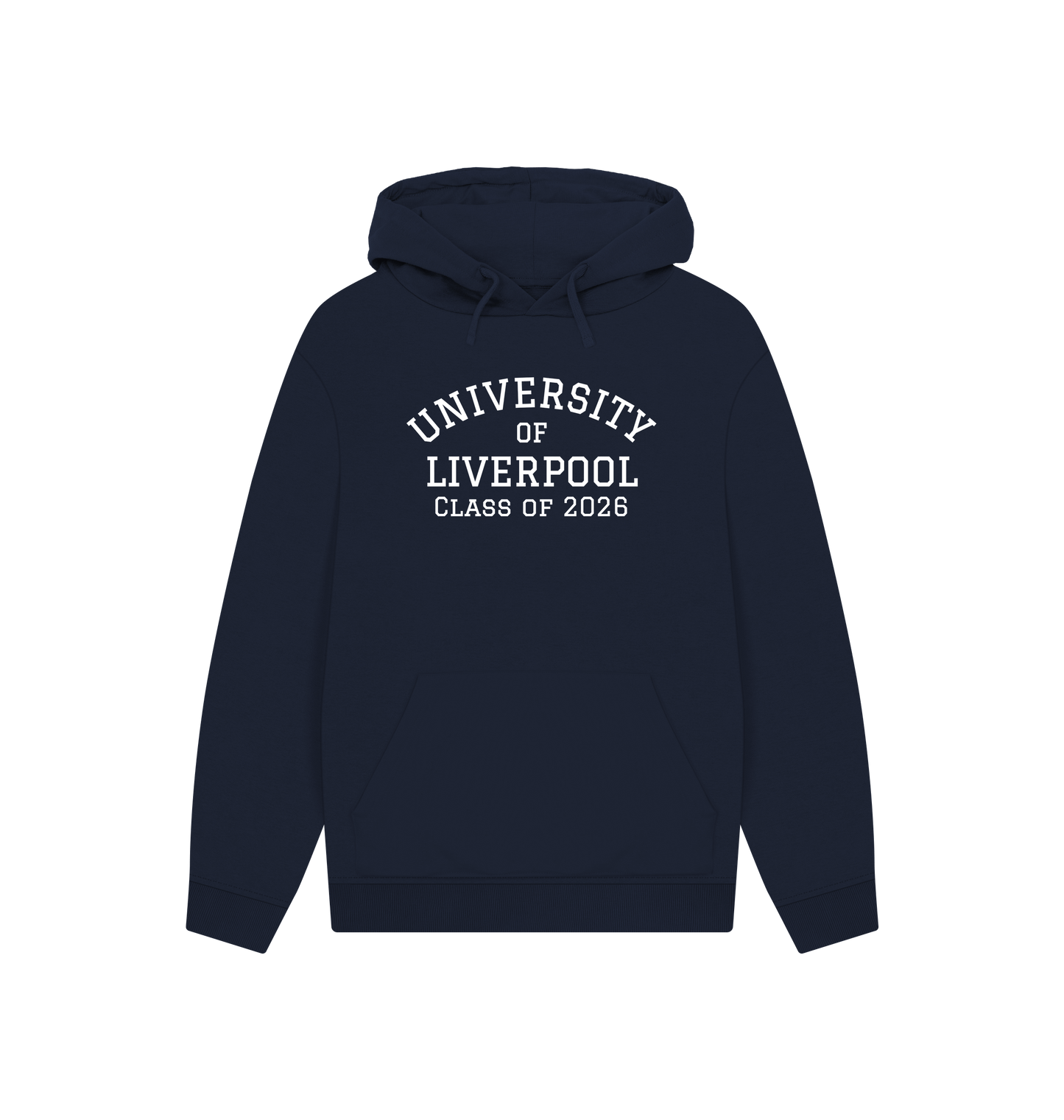 Navy Printed Hoody Front