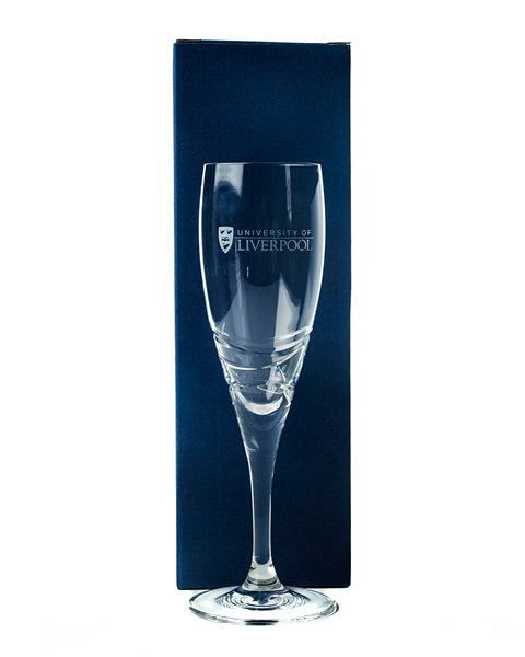 University of Liverpool glass flute