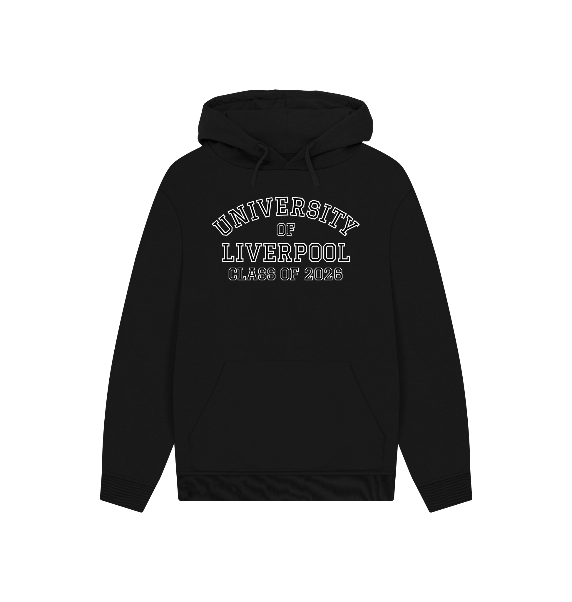 Black Printed Hoody Front