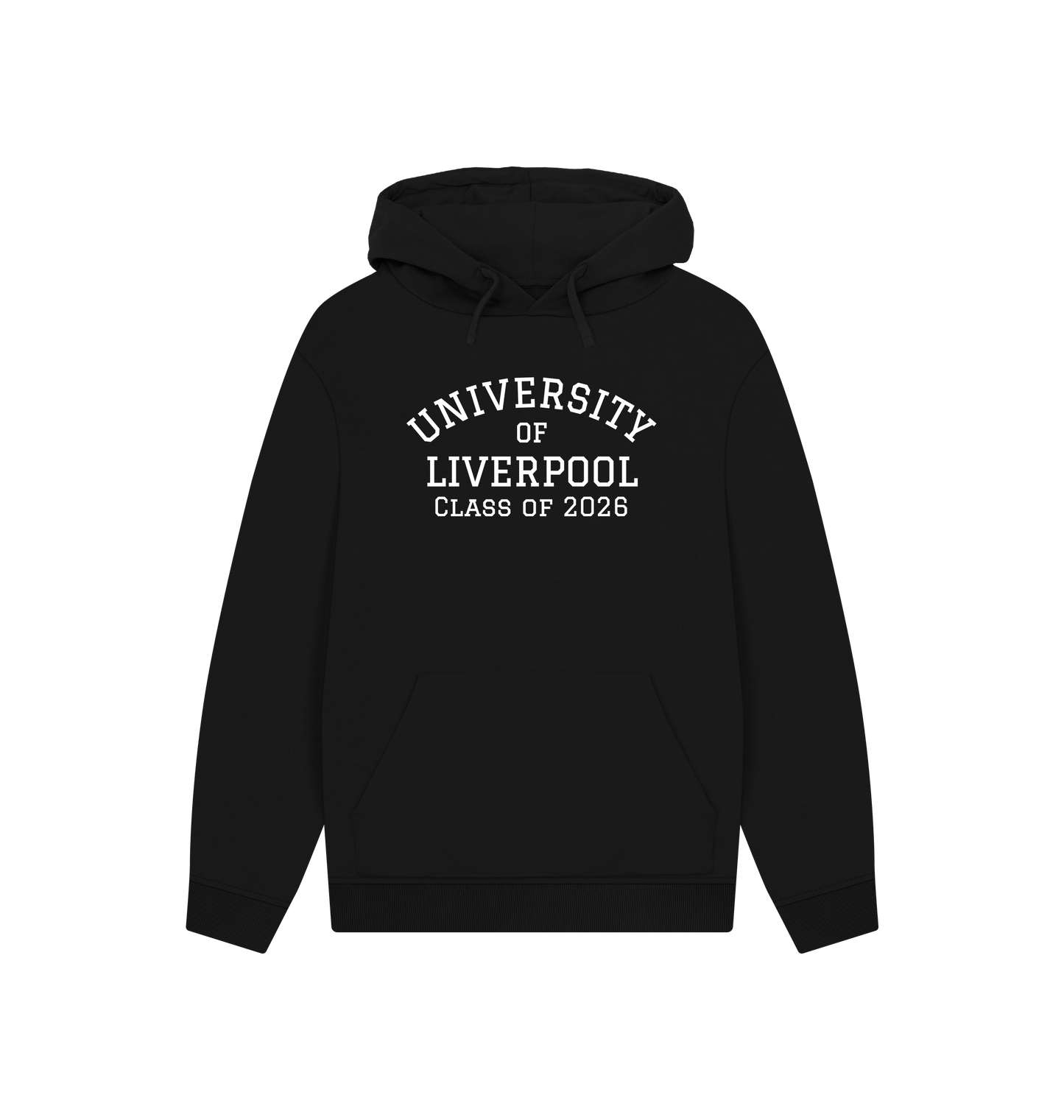 Black Printed Hoody Front