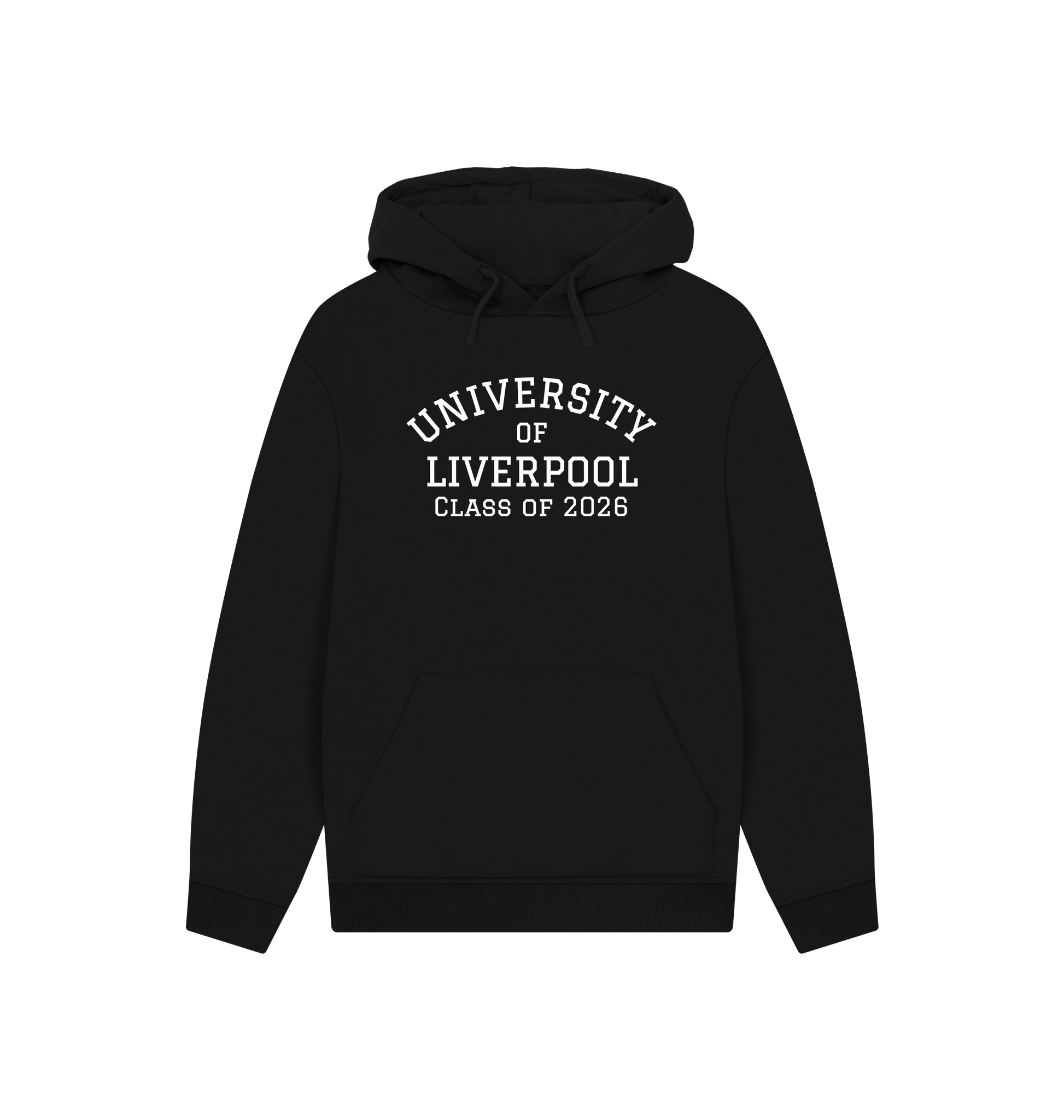 Black Printed Hoody Front