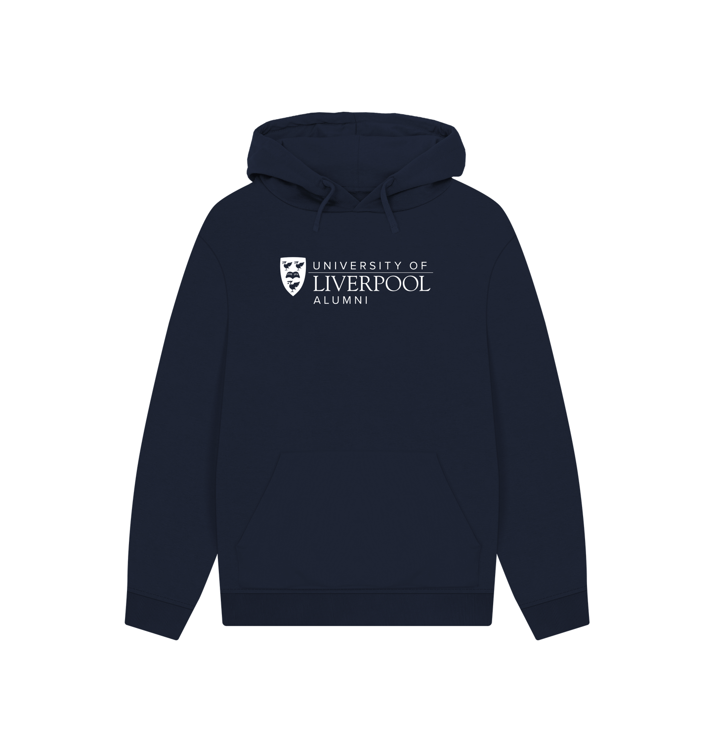 Navy Printed Hoody Front