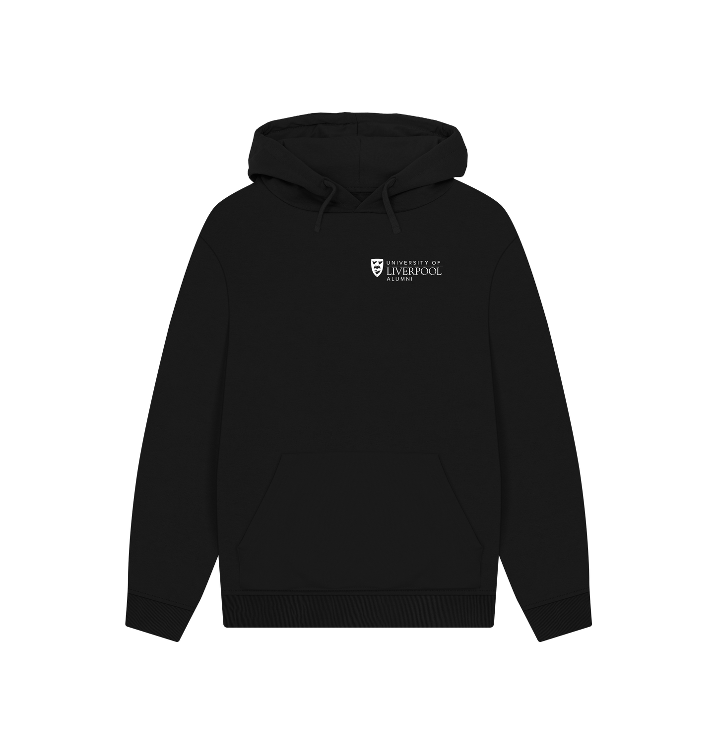 Black Printed Hoody Front