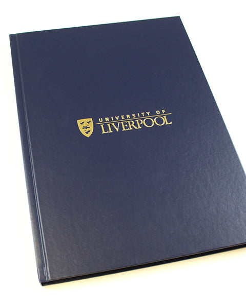 Crested hardback A4 notebook