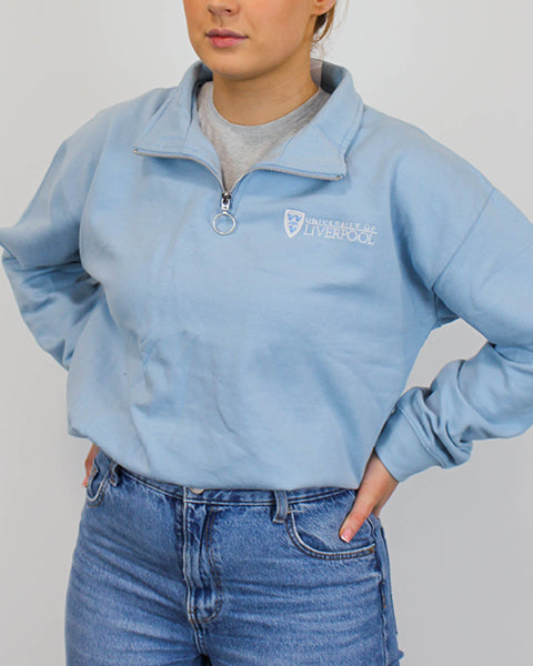 University Of Liverpool Women’s Cropped Zip Sweatshirt