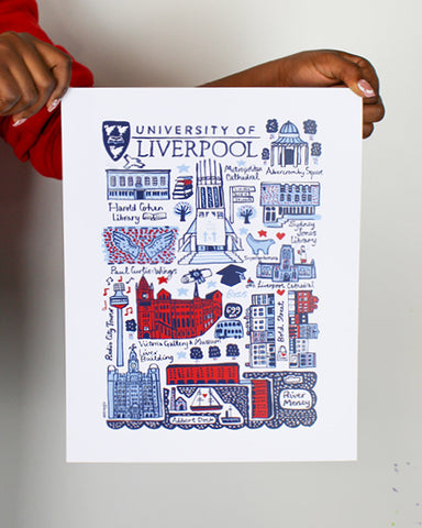 University of Liverpool illustration Art print by Julia Gash