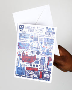 Julia Gash University of Liverpool landmarks Greeting card