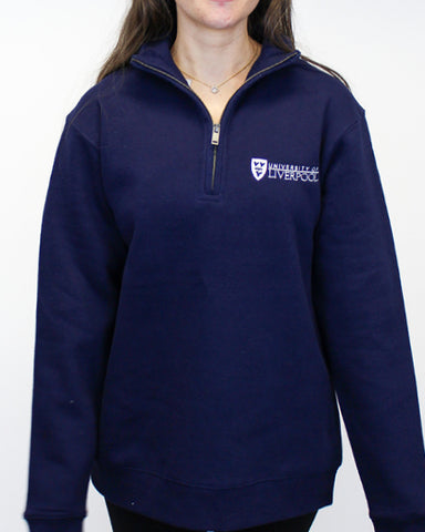University of Liverpool Quater Zip Sweatshirts