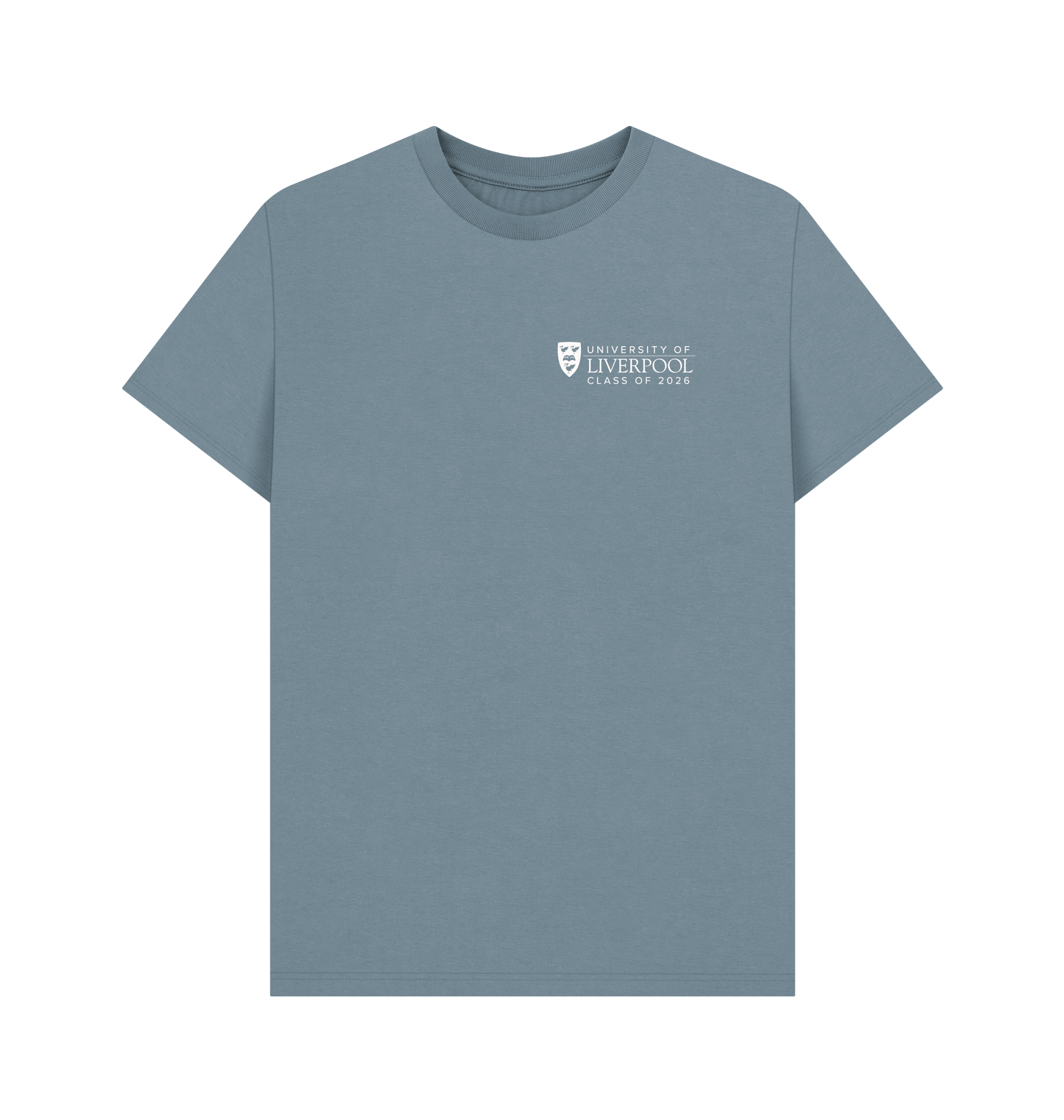 Stone Blue Printed T-shirt Front